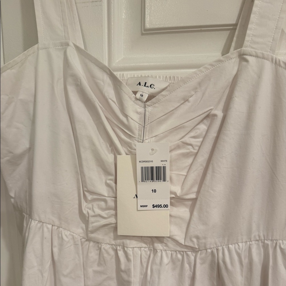 A.L.C Lilah Cotton Midi Dress - White - Picture 7 of 8